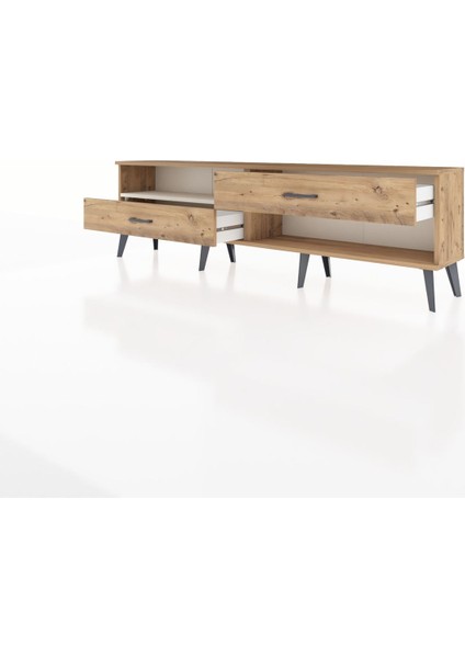 Arges Tv Ünitesi Tek Raflı 2 Çekmeceli 176X30X51 Çam-Aytaşı/çam modelleri