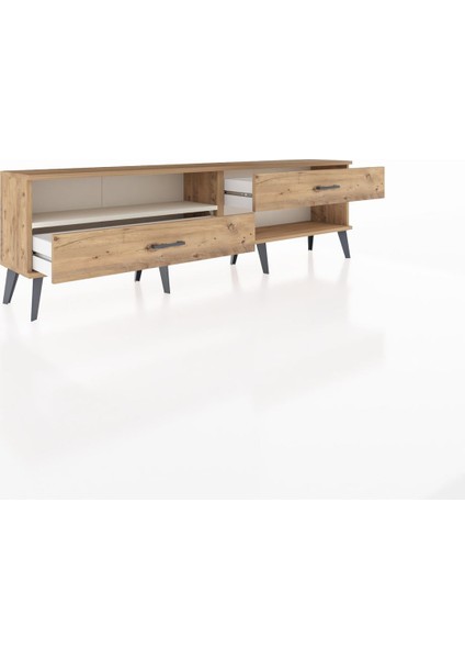 Arges Tv Ünitesi Tek Raflı 2 Çekmeceli 176X30X51 Çam-Aytaşı/çam indirimleri