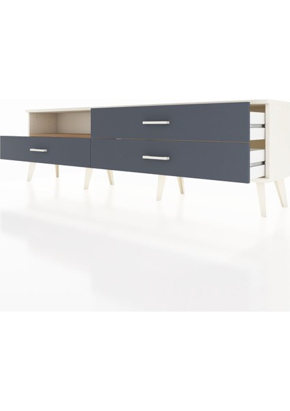 Arges Tv Ünitesi Tek Raflı 3 Çekmeceli 176X30X51 Aytaşı-Çam/antrasit fırsatları