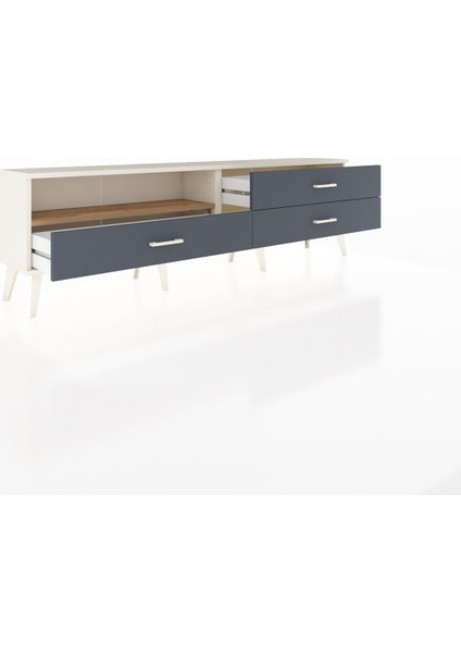 Arges Tv Ünitesi Tek Raflı 3 Çekmeceli 176X30X51 Aytaşı-Çam/antrasit indirimleri