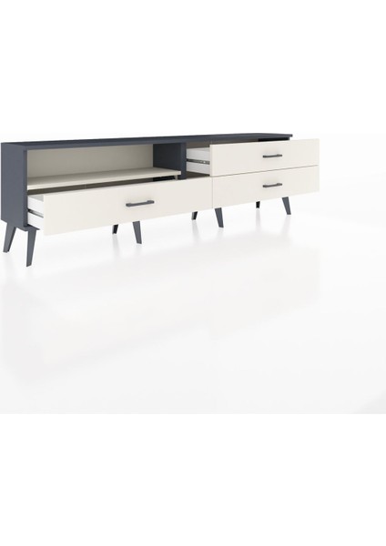 Arges Tv Ünitesi Tek Raflı 3 Çekmeceli 176X30X51 Antrasit-Aytaşı/aytaşı indirimleri