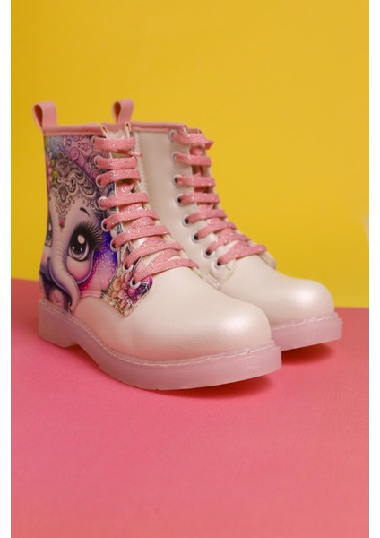 Elodie Sedef Çizgi Karakter Baskılı Bağcıklı Çocuk Bot fiyatları