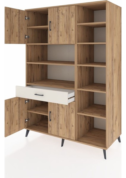 Kronos Dolap 10 Raflı Tek Çekmeceli 4 Kapaklı 132X59X195 Çam-Çam/aytaşı modelleri