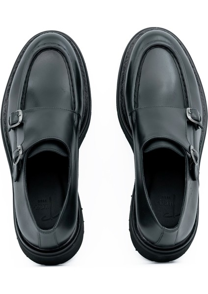 Hakiki Deri Erkek Loafer Ayakkabı Eva Taban Çift Tokalı - E4464 modelleri