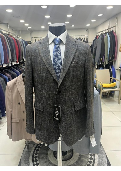 Kışlık Regular Kesim Yün Erkek Ceketi