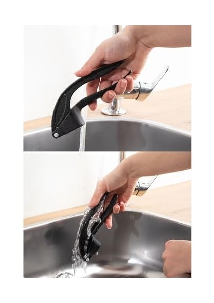 Döküm Sarımsak Ezici - Çelik Sarımsak Presi, ve Pratik Sarımsak Ezeceği, Dayanıklı Paslanmaz Çelik Gövde, Siyah modelleri