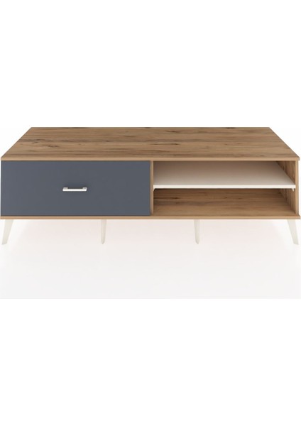 Kronos Tv Ünitesi Tek Raflı Tek Çekmeceli 176X59X51 Çam-Aytaşı/antrasit
