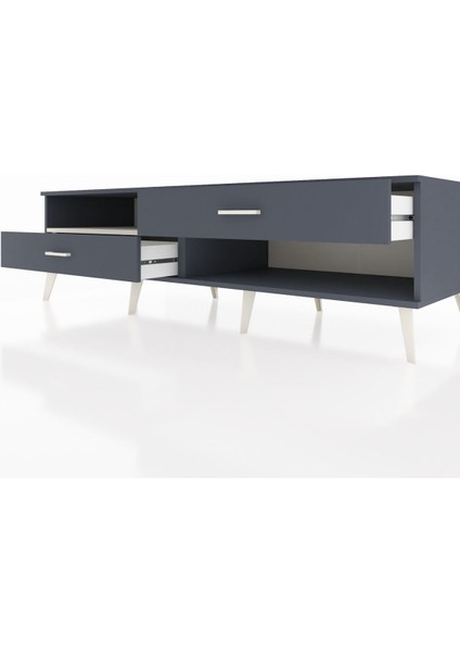 Kronos Tv Ünitesi Tek Raflı 2 Çekmeceli 176X59X51 Antrasit-Aytaşı/antrasit fırsatları