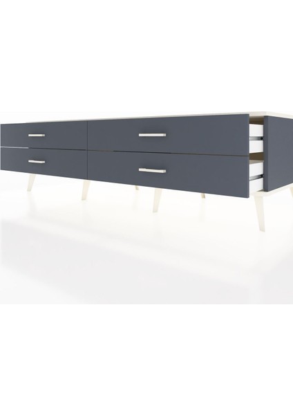 Kronos Tv Ünitesi 4 Çekmeceli 176X59X51 Antrasit-Aytaşı/antrasit fırsatları