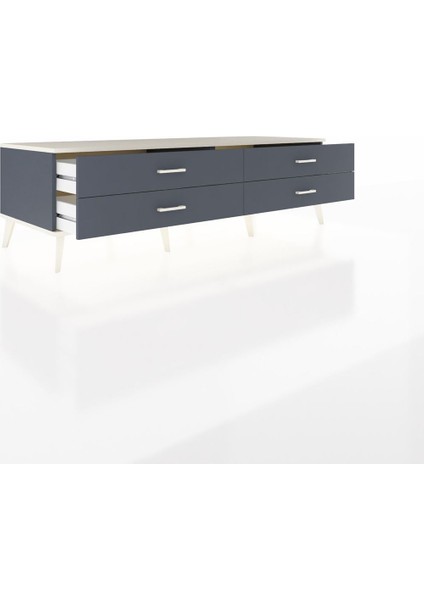 Kronos Tv Ünitesi 4 Çekmeceli 176X59X51 Antrasit-Aytaşı/antrasit indirimleri