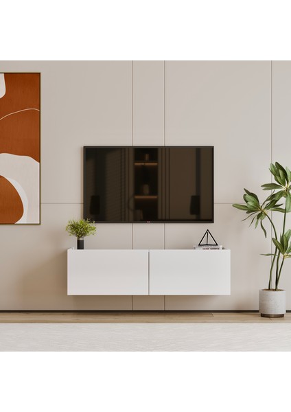 Hitit Beyaz Tv Ünitesi 120 cm modelleri