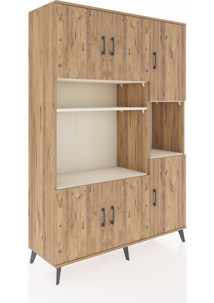 Hyperion Dolap 9 Raflı 6 Kapaklı 132X44X195 Çam-Çam/aytaşı fiyatları