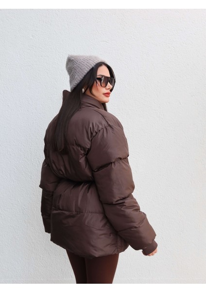 Açık Cep Ön Bağlamalı Şişme Mont indirimleri