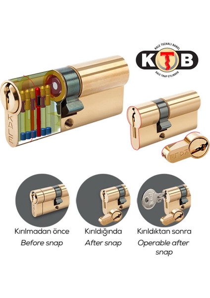 164 Ktb G Tuzaklı Barel Kilit Göbeği 68 mm Sarı fiyatları