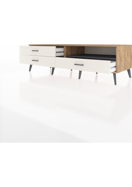 Kronos Tv Ünitesi Tek Raflı 3 Çekmeceli 176X59X51 Çam-Antrasit/aytaşı modelleri