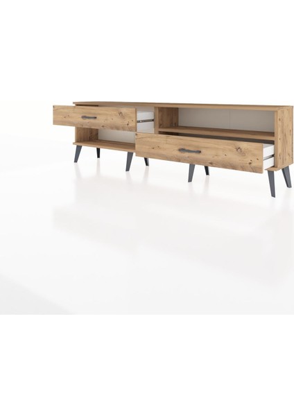 Arges Tv Ünitesi Tek Raflı 2 Çekmeceli 176X30X51 Çam-Çam/çam modelleri
