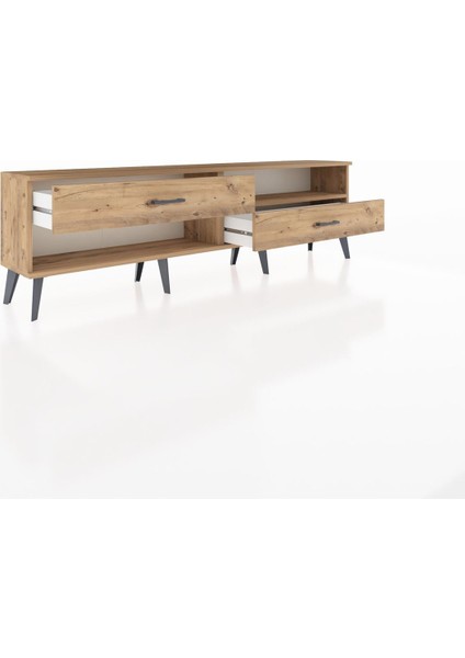Arges Tv Ünitesi Tek Raflı 2 Çekmeceli 176X30X51 Çam-Çam/çam indirimleri