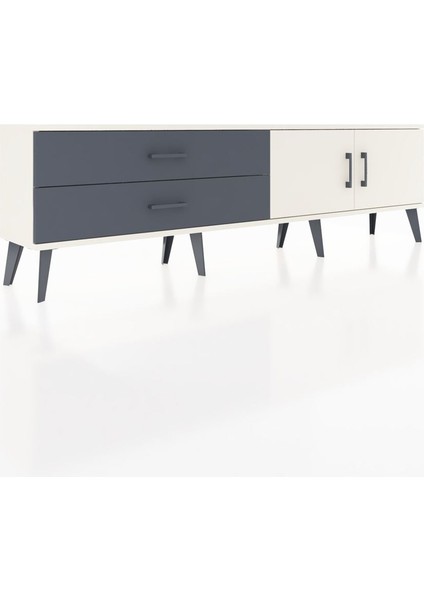Arges Tv Ünitesi Tek Raflı 2 Çekmeceli 2 Kapaklı 176X30X51 Aytaşı-Aytaşı/antrasit fiyatları