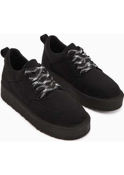 Edle Siyah Süet Bağcıklı Kadın Bot fiyatları