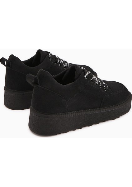 Edle Siyah Süet Bağcıklı Kadın Bot fırsatları