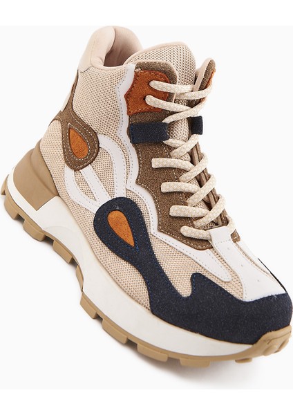 Emma Lacivert Süet Detaylı Bağcıklı Kadın Spor Bot