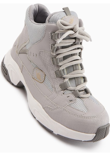 Nency Gri Bağcıklı Kadın Spor Bot