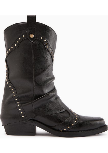 Joli Siyah Western Kovboy Kadın Bot fiyatları