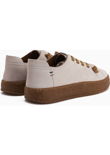 Judi Hakiki Deri Gri Rahat Tabanlı Kadın Sneakers indirimleri