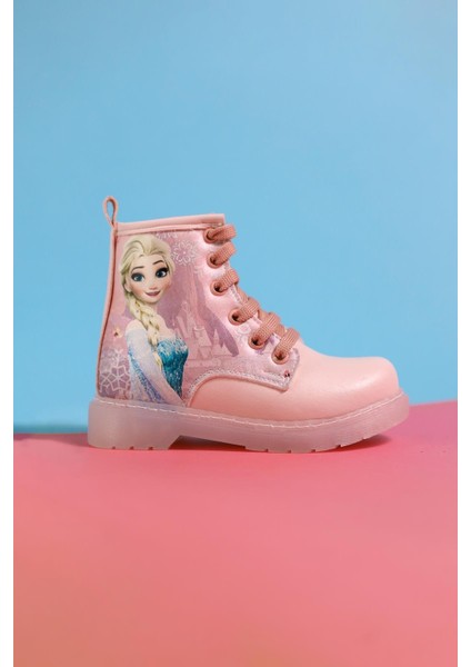 Lyan Pudra Çizgi Karakter Baskılı Bağcıklı Çocuk Bot