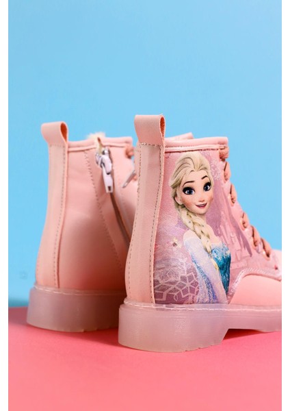 Lyan Pudra Çizgi Karakter Baskılı Bağcıklı Çocuk Bot indirimleri