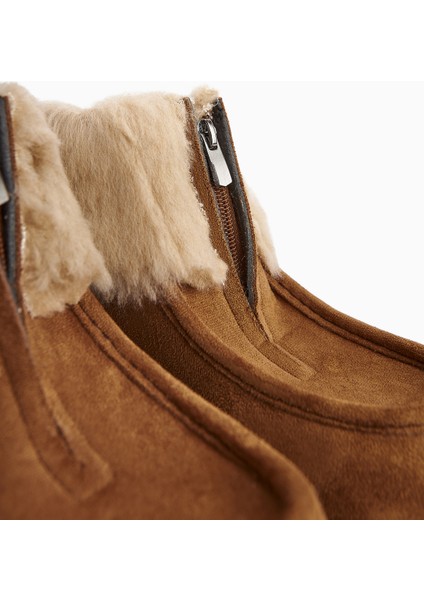 Erva Taba Süet Kürklü Kadın Bot fırsatları