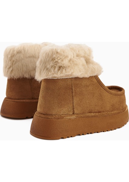 Erva Taba Süet Kürklü Kadın Bot indirimleri