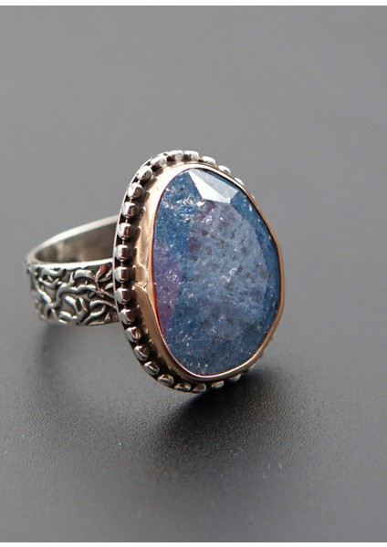 925 Ayar Kadın Gümüş Ceyt Taşı Yüzük SY00077 fiyatları