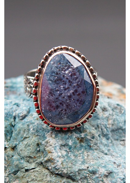 925 Ayar Kadın Gümüş Ceyt Taşı Yüzük SY00077 indirimleri