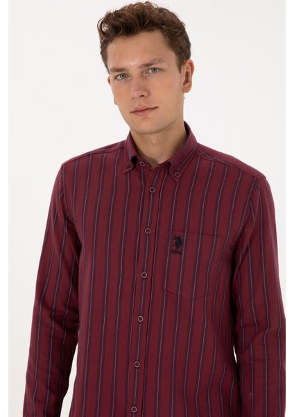 Erkek Bordo Gömlek Desenli 50308505-VR014 fiyatları