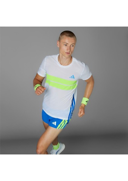 Erkek Beyaz T-shirt ADIZERO R TEE M JD7316