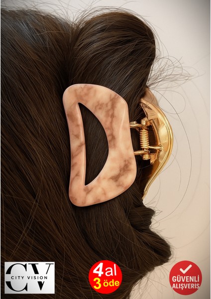 Kore Stili Kırmızı Renk Yarı Oval 9 cm Kadın Mandal Saç Tokası - Şık ve Dayanıklı