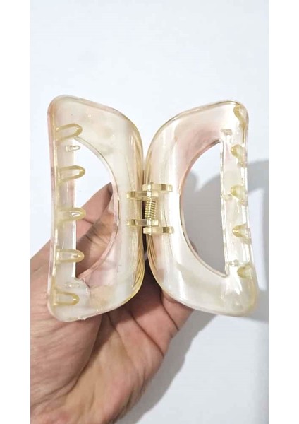 Kore Stili Kırmızı Renk Yarı Oval 9 cm Kadın Mandal Saç Tokası - Şık ve Dayanıklı modelleri