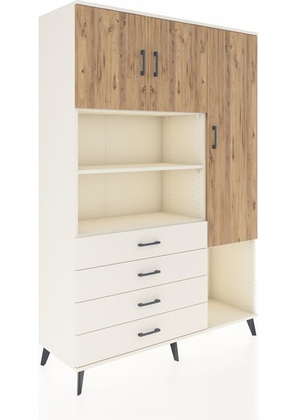 Hyperion Dolap 8 Raflı 4 Çekmeceli 3 Kapaklı 132X44X195 Aytaşı-Çam/aytaşı fiyatları