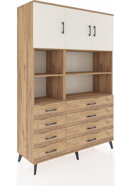 Hyperion Dolap 8 Raflı 8 Çekmeceli 3 Kapaklı 132X44X195 Çam-Aytaşı/çam fiyatları