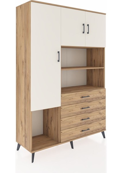 Hyperion Dolap 7 Raflı 4 Çekmeceli 3 Kapaklı 132X44X195 Çam-Aytaşı/çam fiyatları