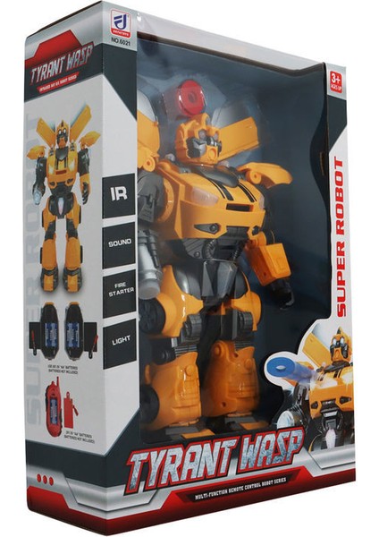 Uzaktan Kumandalı Disk Atan Sesli Işıklı Dev Bumblebee Robot 40 cm modelleri