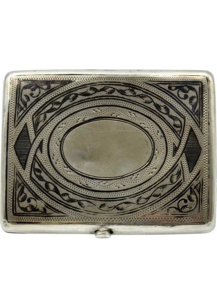 Rus Yapımı Savatlı 84 Damgalı Gümüş Tütün Tabakası AOB1064 fiyatları