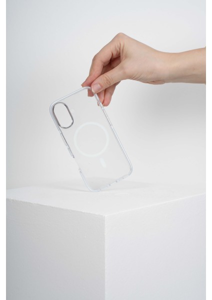 Noble Iphone 16 Kılıf Magsafe Özellikli Şeffaf Sert Pc Embos Kapak fiyatları