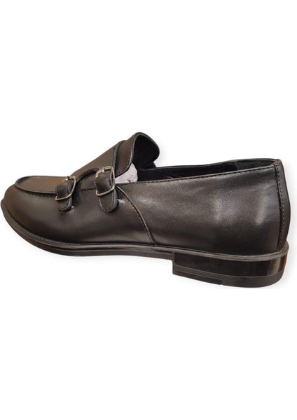 M371 Çift Tokalı Loafer Deri Erkek Ayakkabı fiyatları