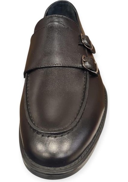 M371 Çift Tokalı Loafer Deri Erkek Ayakkabı modelleri