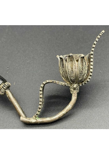 Eski Dönem Telkari Işçiliği Aykırı Formda Gümüş Sigara Ağızlığı AOB3000 modelleri