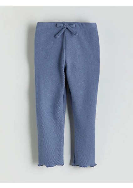 Indigo Fırfırlı Kız Bebek Bluz ve Pantolon 2'li Takım (W5) indirimleri