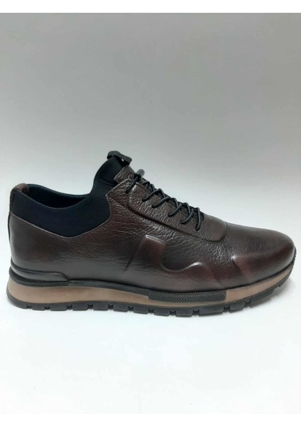 Hakiki Deri Kauçuk Tabanlı Kahverengi Kışlık Erkek Ayakkabı C-67533398PPT