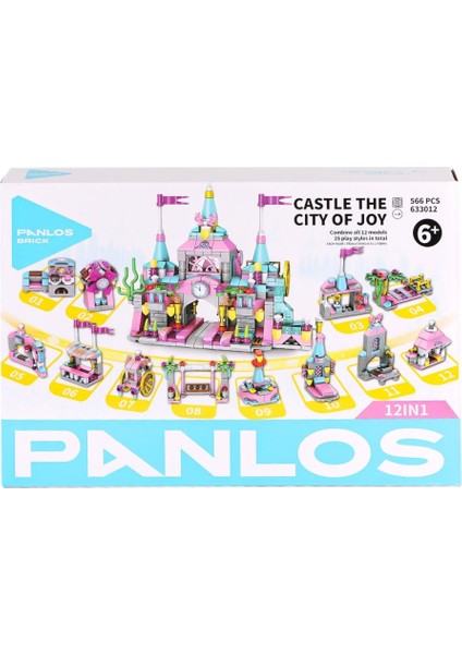 P633012 Panlos Tuğla Şehri 556 Parça Blok Seti -Vagon Life